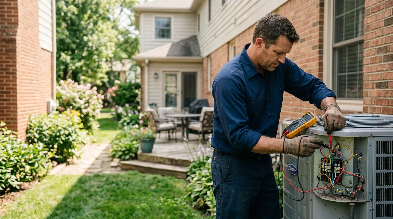 HVAC technician working near Fredericktown, PA